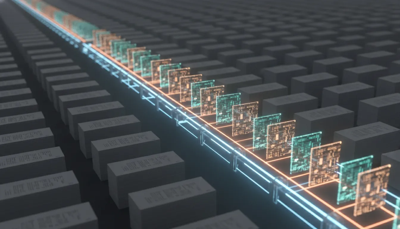 Mundane repetitive internal tasks glowing as they get automated