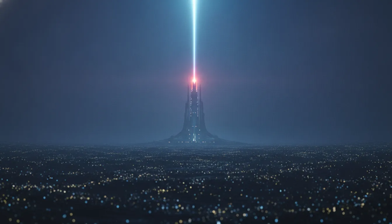 A brand beacon glowing brightly in AI search visibility