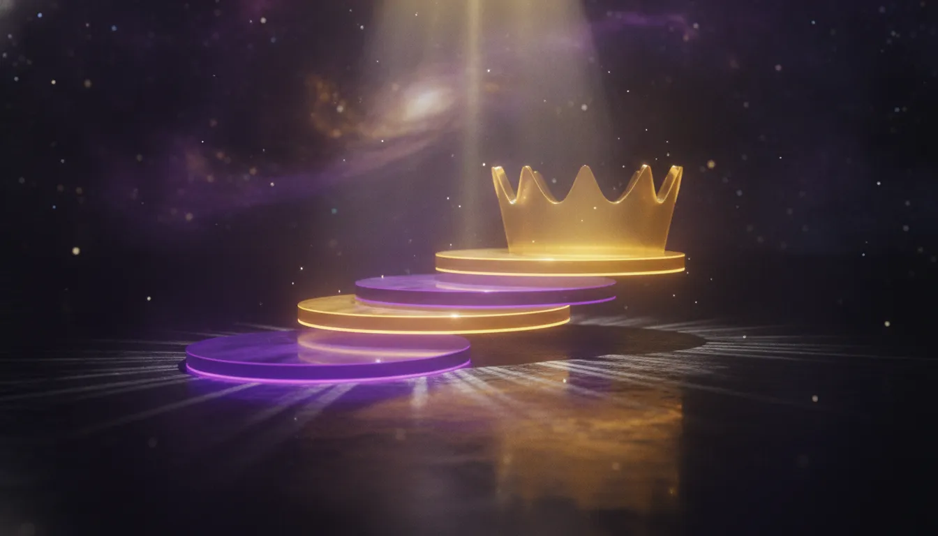 Ascending glowing tiers representing premium enterprise plans