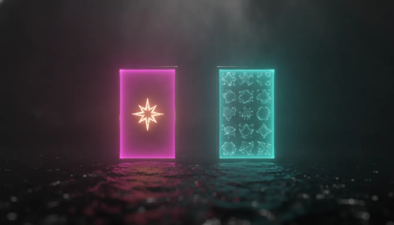 Two app store testing surfaces, one resolving a winner and one cycling variants