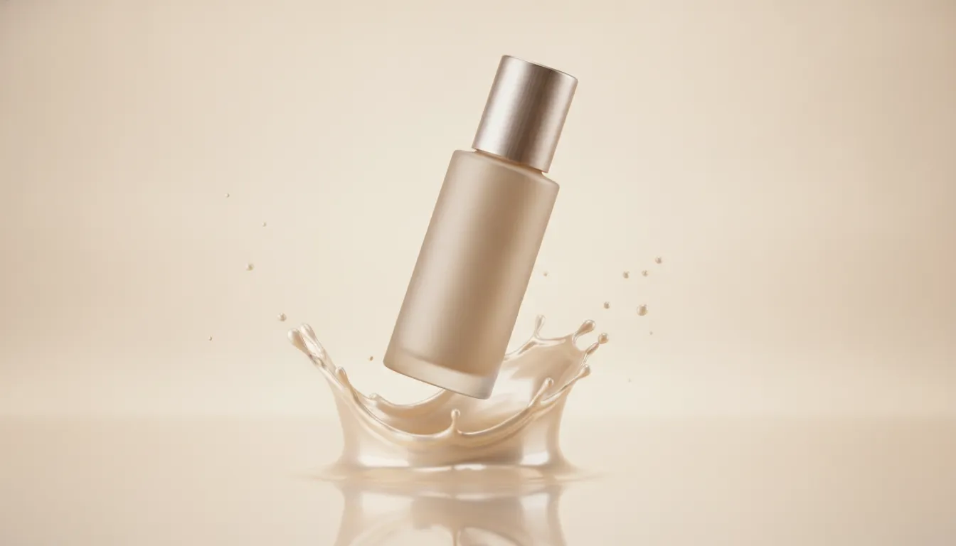 A premium product mockup floating in studio light