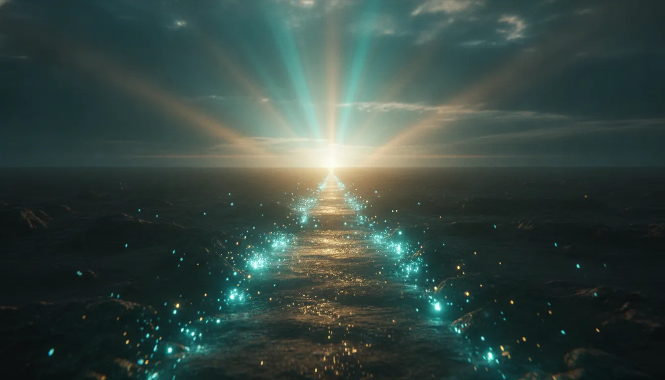 A glowing path leading forward into app growth