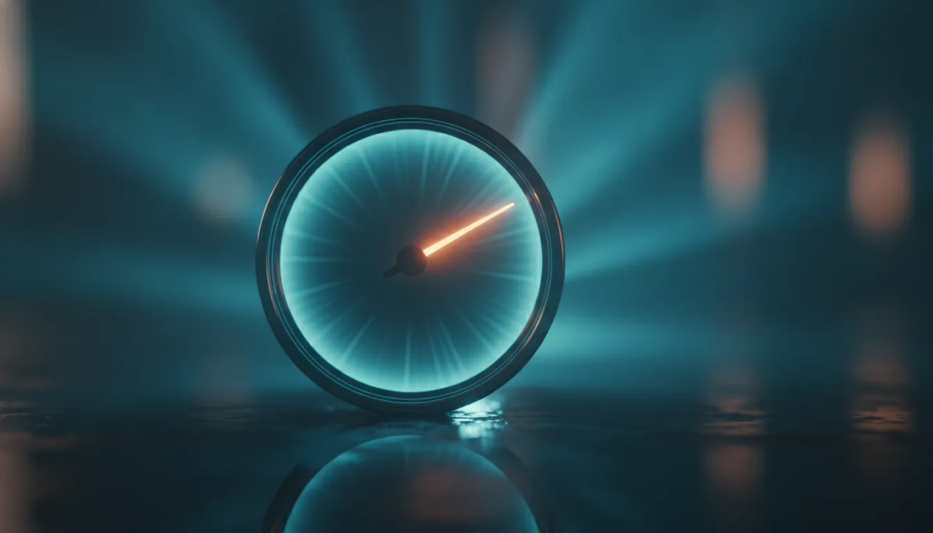 A glowing price gauge measuring advertising cost