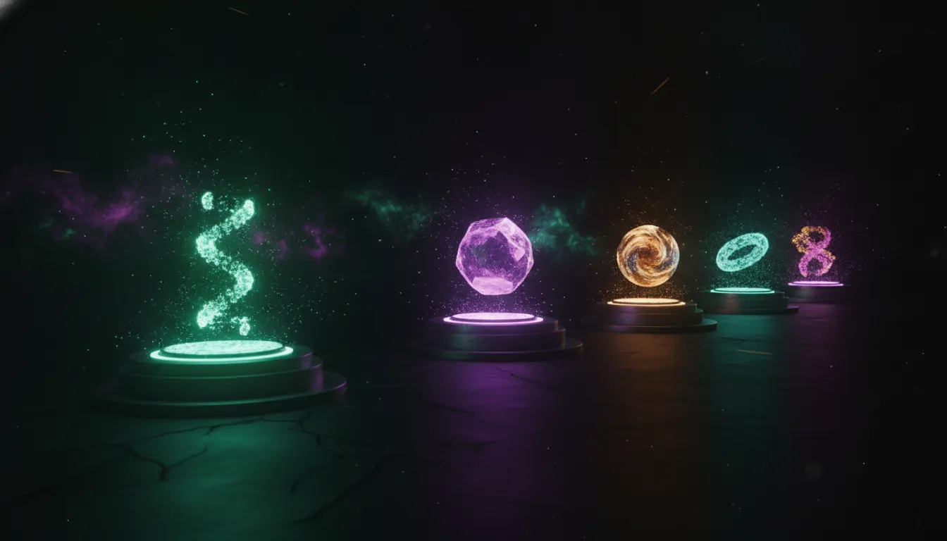 Several glowing contender platforms lined up as options