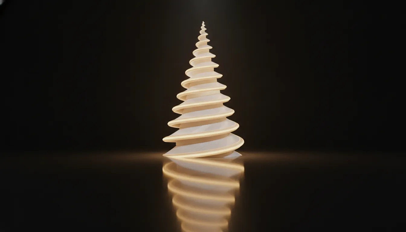Glowing pricing tiers in a clean unified column of light