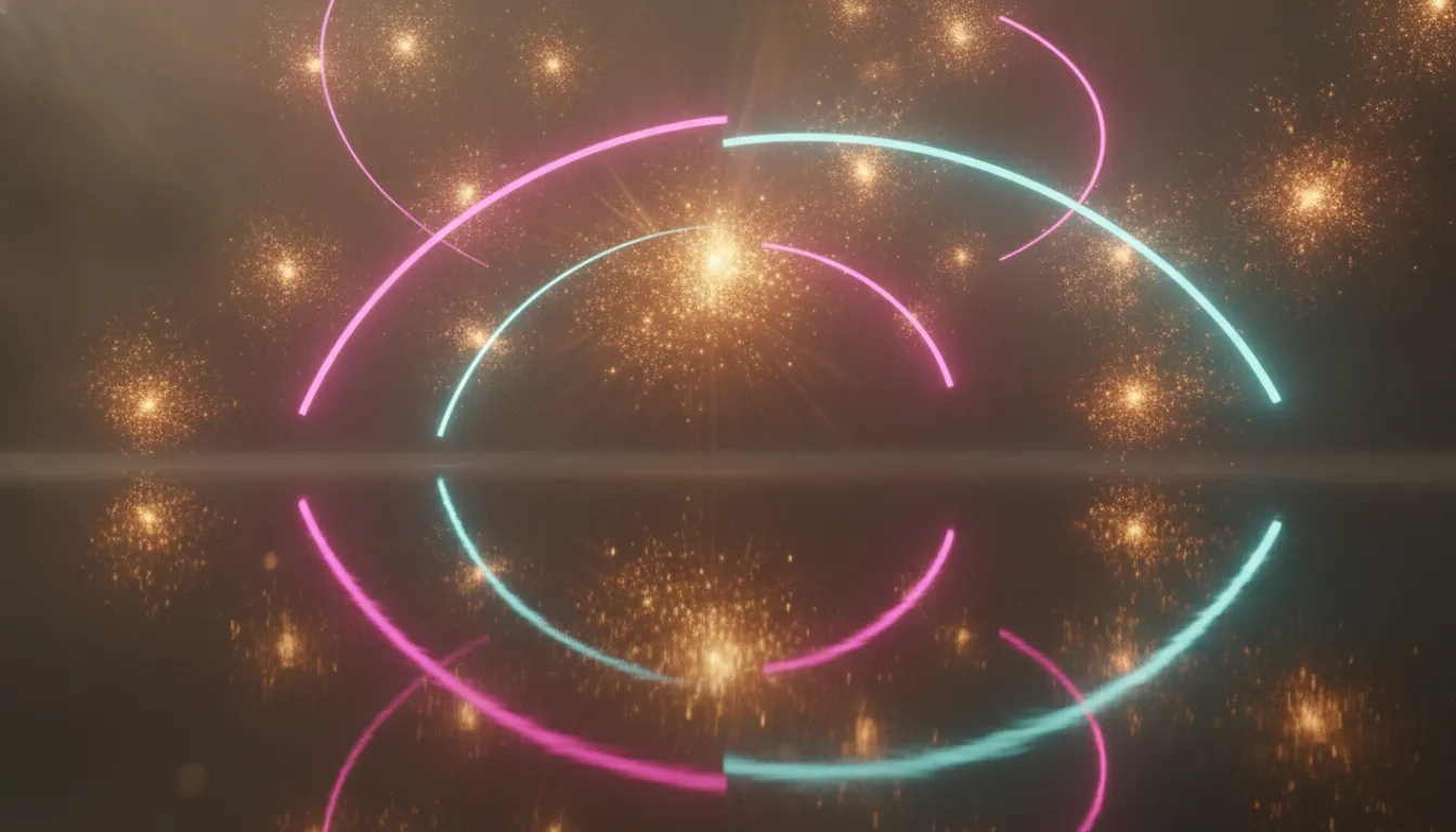 Glowing satisfaction ratings floating as light