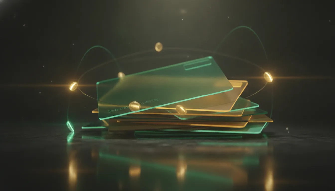 Stacking glowing subscription cards representing recurring revenue
